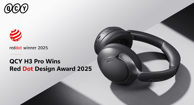 QCY H3 Pro remporte le Red Dot Design Award 2025 et poursuit une série de récompenses mondiales de design