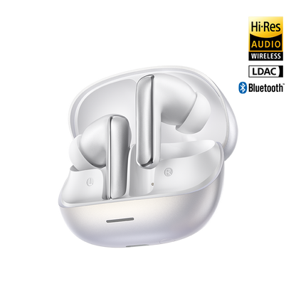MeloBuds N65 – écouteurs sans fil blancs Hi-Res avec LDAC et Bluetooth.