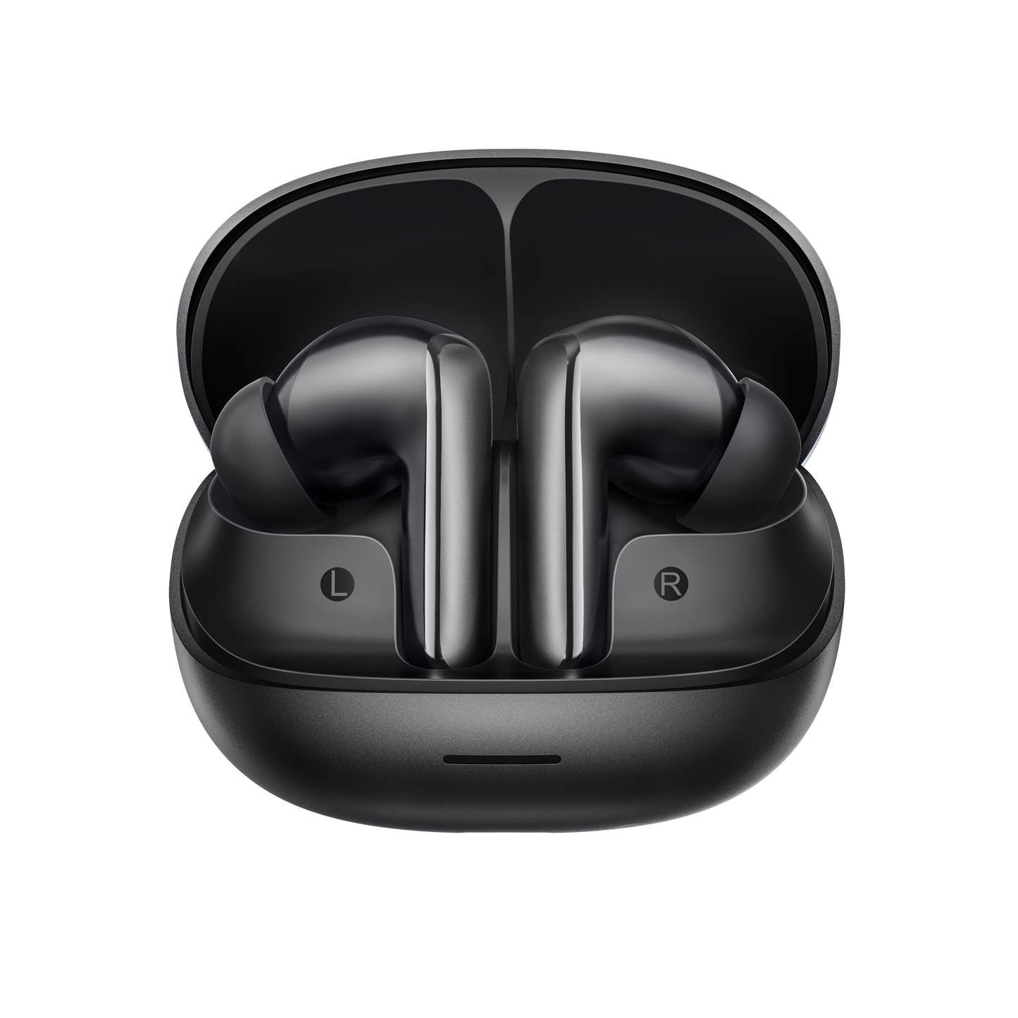 MeloBuds N65 – écouteurs True Wireless noirs dans un boîtier de charge.