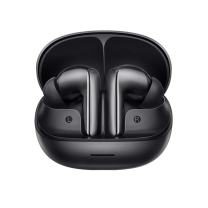 MeloBuds N65 – écouteurs True Wireless noirs dans un boîtier de charge.