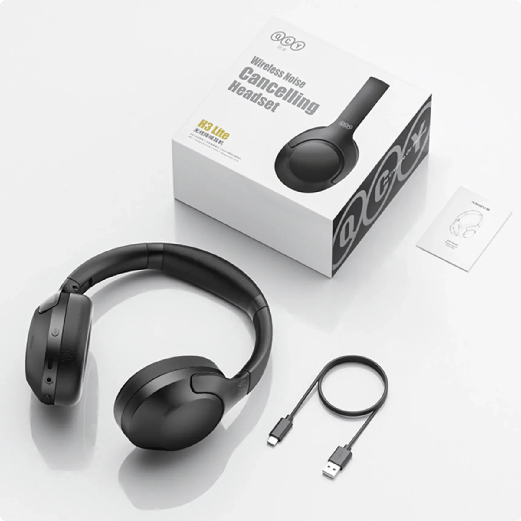Casque sans fil QCY H3 Lite avec réduction de bruit.