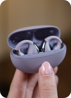 QCY Crossky C30 purple clip earbuds