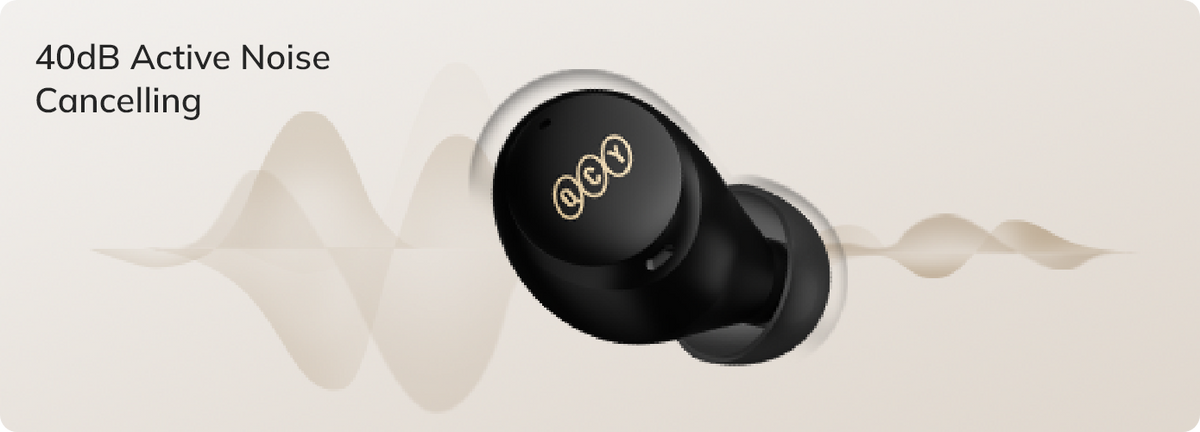 Écouteurs QCY avec réduction active du bruit de 40 dB