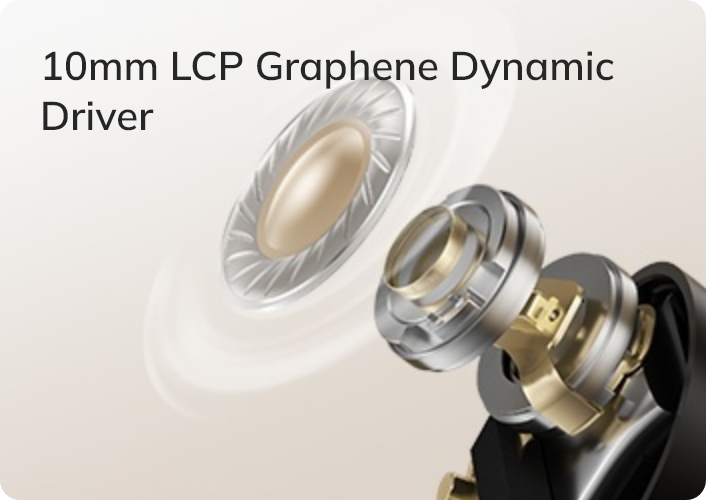 Driver dynamique en graphène LCP de 10 mm pour une qualité sonore haute fidélité dans les écouteurs