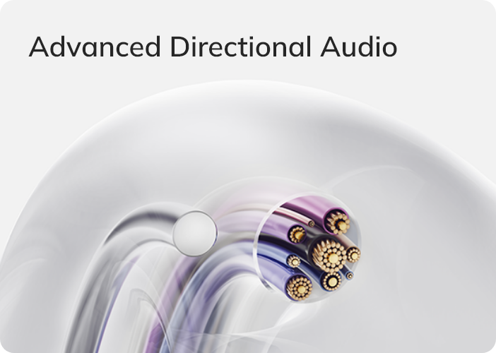 Technologie avancée de son directionnel avec câbles de haute qualité et transmission audio précise