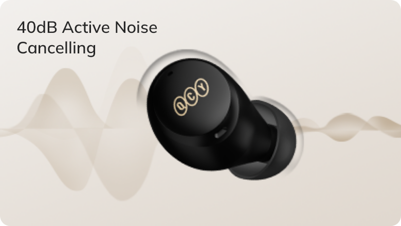 Écouteurs QCY avec réduction active du bruit de 40 dB