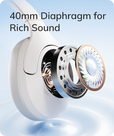 Casque à diaphragme de 40 mm pour un son riche.