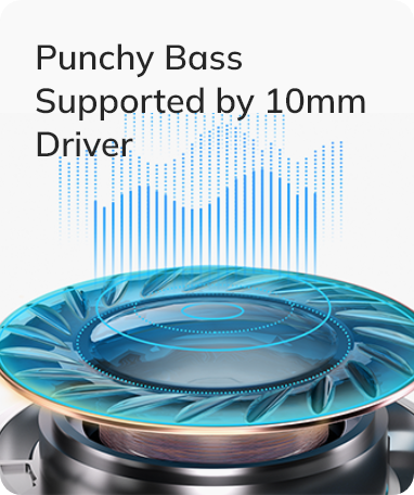 Casque avec haut-parleur de 10 mm pour des basses percutantes.