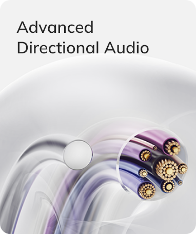 Audio directionnel avancé – technologie audio haute précision pour un son ciblé.