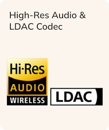 Logo Audio Haute Résolution & Codec LDAC.