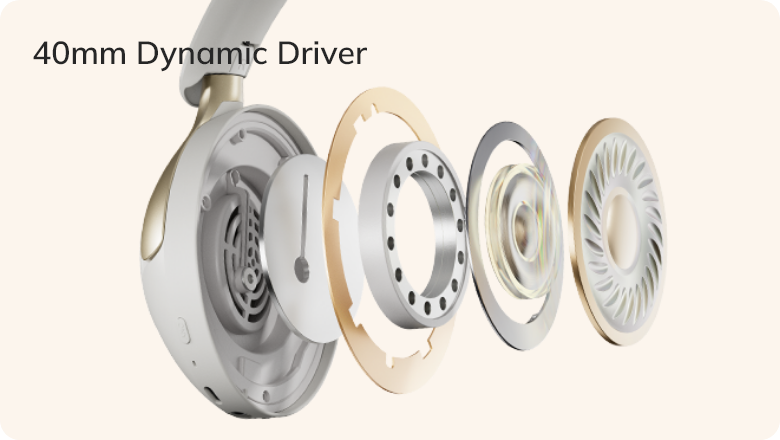 Haut-parleur dynamique de 40 mm dans les écouteurs – haut-parleurs externes avec un son de haute qualité.