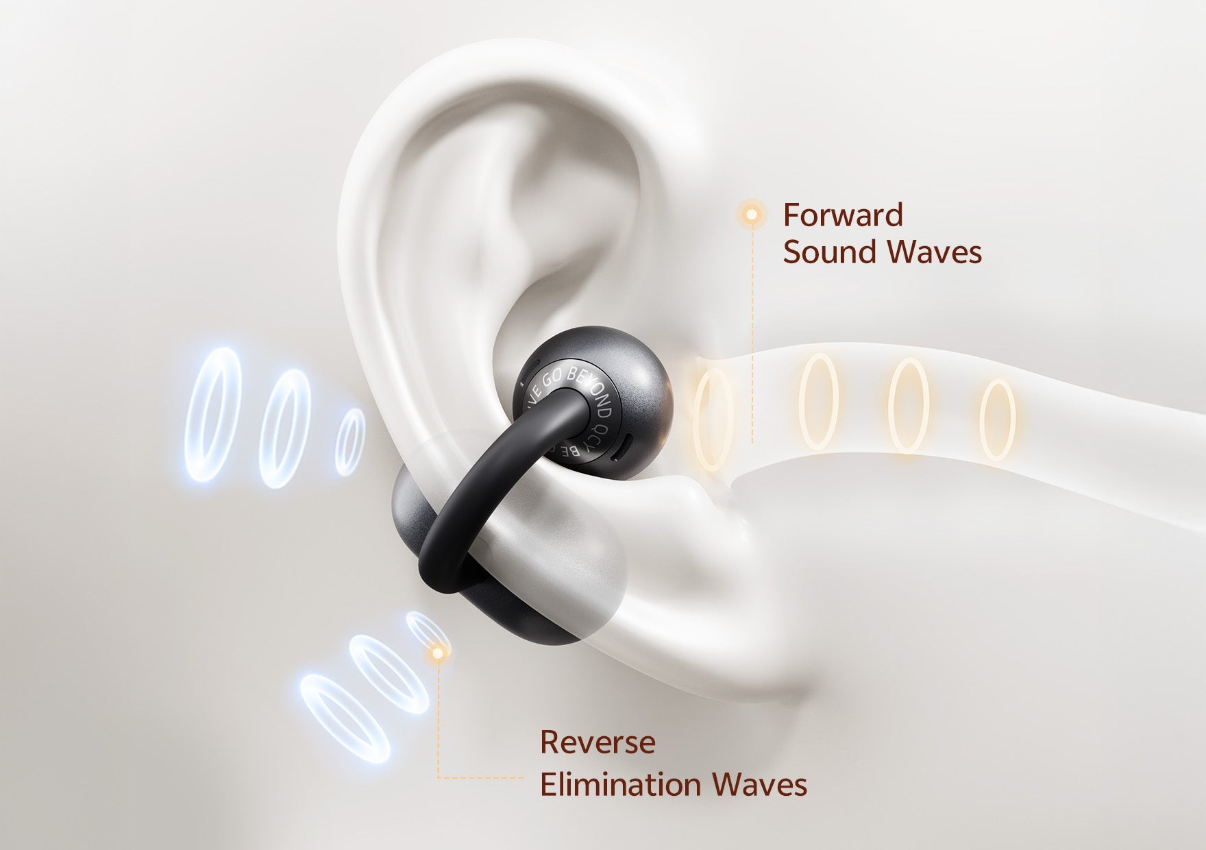 Écouteurs intra-auriculaires argentés avec technologie ANC pour une qualité sonore optimale.