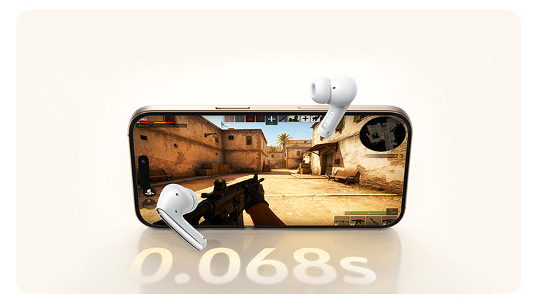 Écouteurs sans fil à faible latence pour des expériences de jeu mobile – temps de réaction de 0,068 seconde