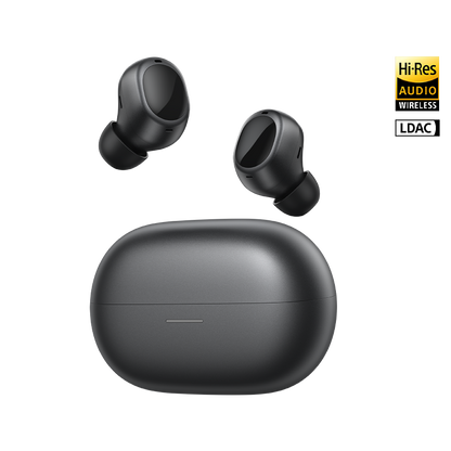 Écouteurs True Wireless QCY MeloBuds A30 avec audio Hi-Res, LDAC et boîtier de chargement noir
