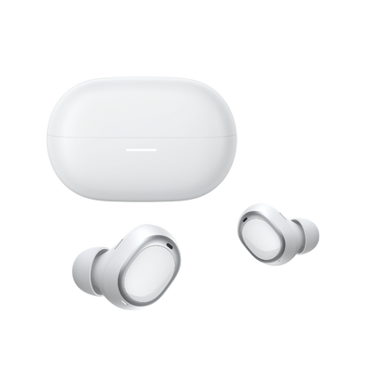 Écouteurs Bluetooth QCY MeloBuds A30 avec étui de chargement, blanc, design moderne pour un son clair et un confort optimal