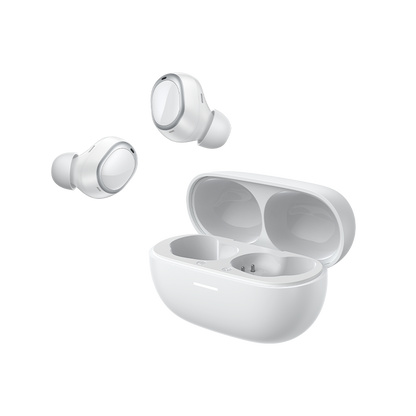 QCY MeloBuds A30 – écouteurs True Wireless blancs avec étui de chargement, design moderne et rangement compact